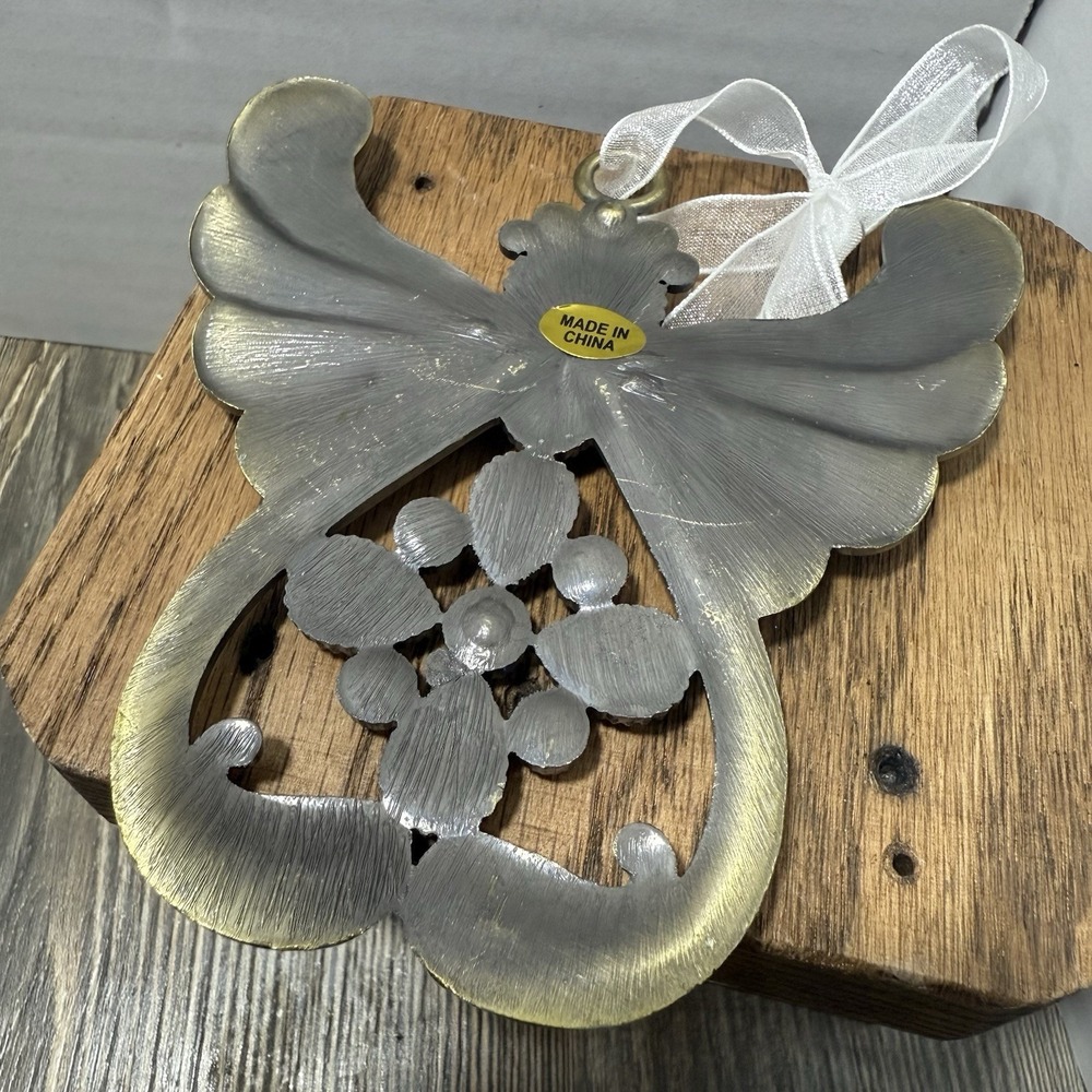 Pewter And Enamel Guardian Angel Ornament - Picture 6 of 7